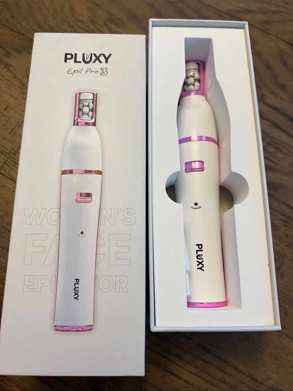 Lux Epil Pro 3 Women's Facial Epilator - White with Pink Accents
